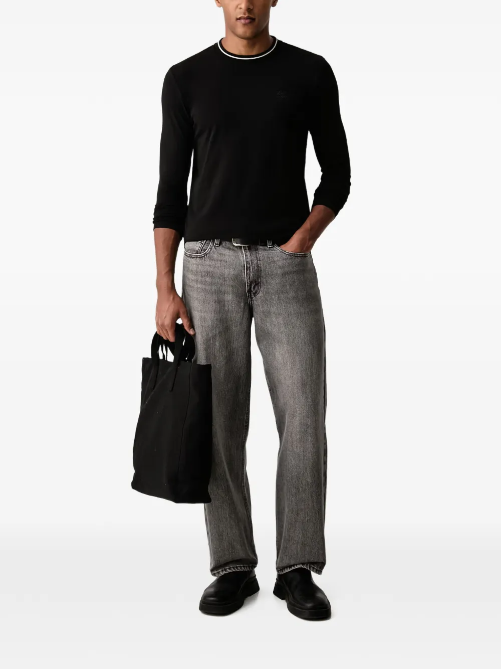 Karl Lagerfeld T-shirt met lange mouwen Zwart