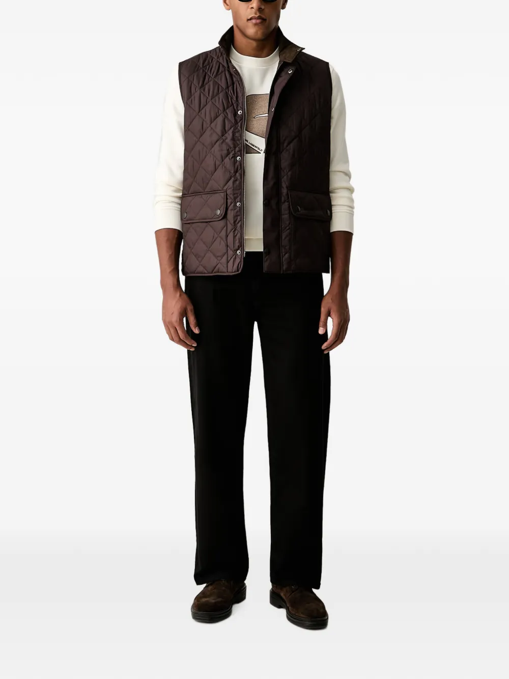 Karl Lagerfeld Kameo sweater met ronde hals Beige
