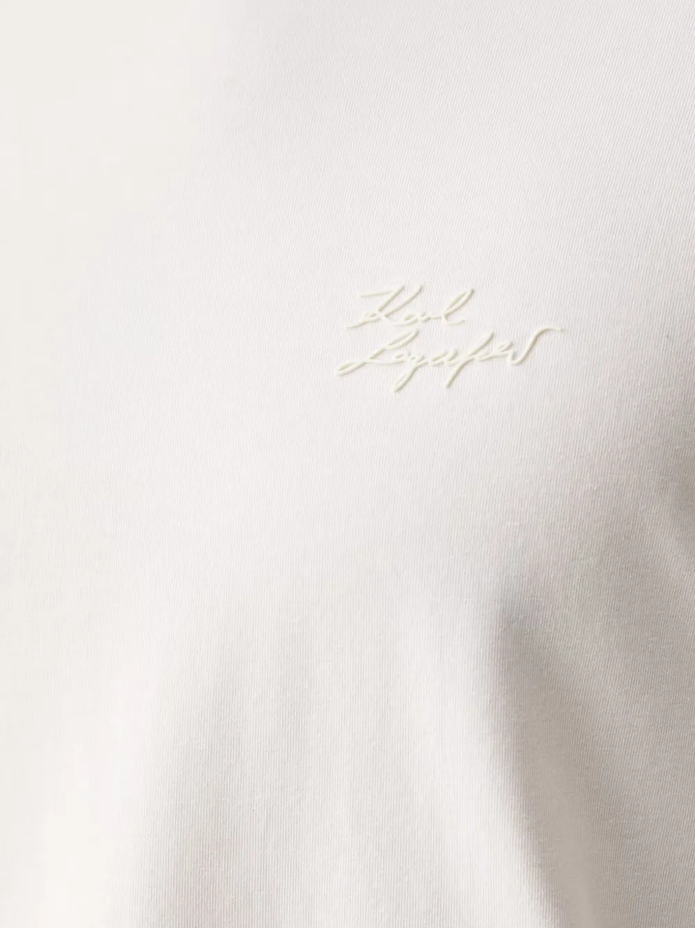 Karl Lagerfeld Top met geborduurd logo en lange mouwen Wit