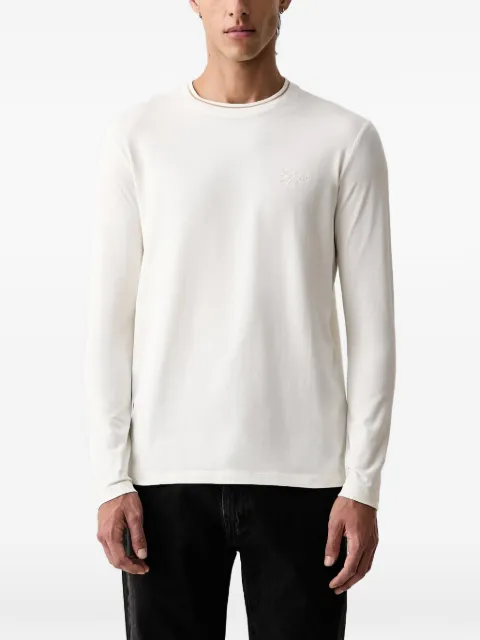 Karl Lagerfeld logo-embroidered long-sleeve top