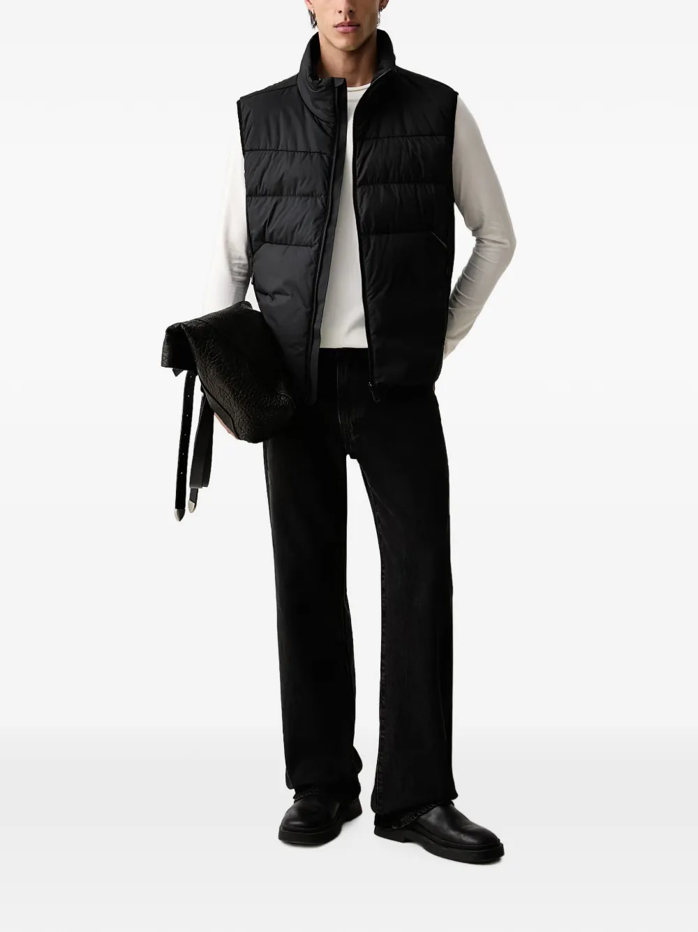 Karl Lagerfeld Top met geborduurd logo en lange mouwen Wit