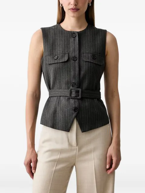 Joop! belted pinstripe waistcoat