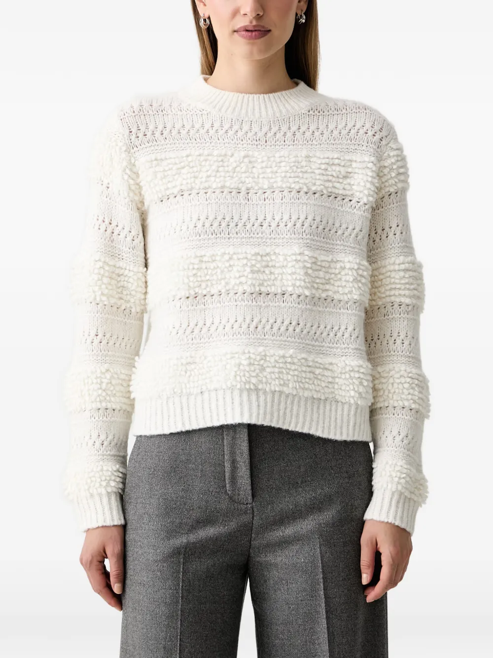 Joop! textured-knit sweater - Bianco
