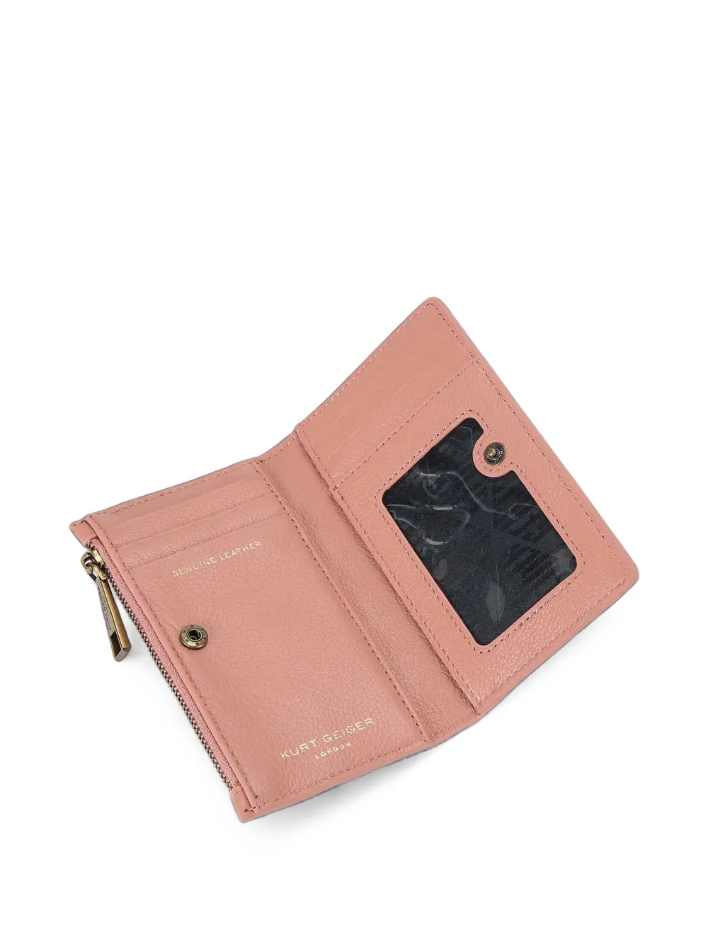 Kurt Geiger London Gewatteerde leren portemonnee Roze