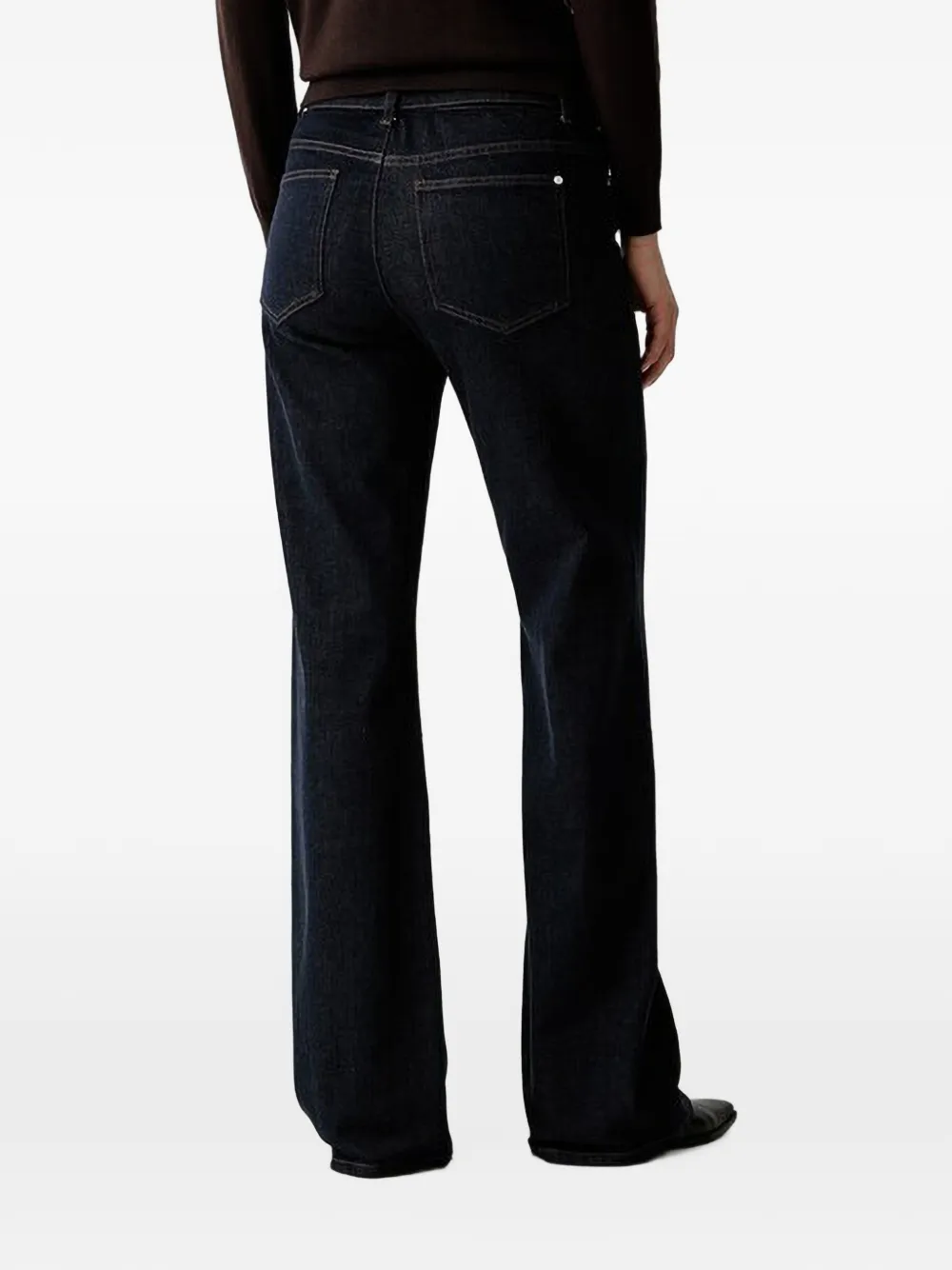 Joop! Jeans met ingestikte plooien en ceintuur Blauw