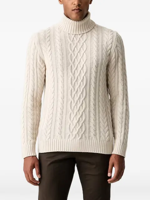 Joop! cable-knit roll-neck sweater
