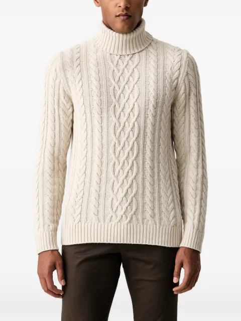 Joop! cable-knit roll-neck sweater