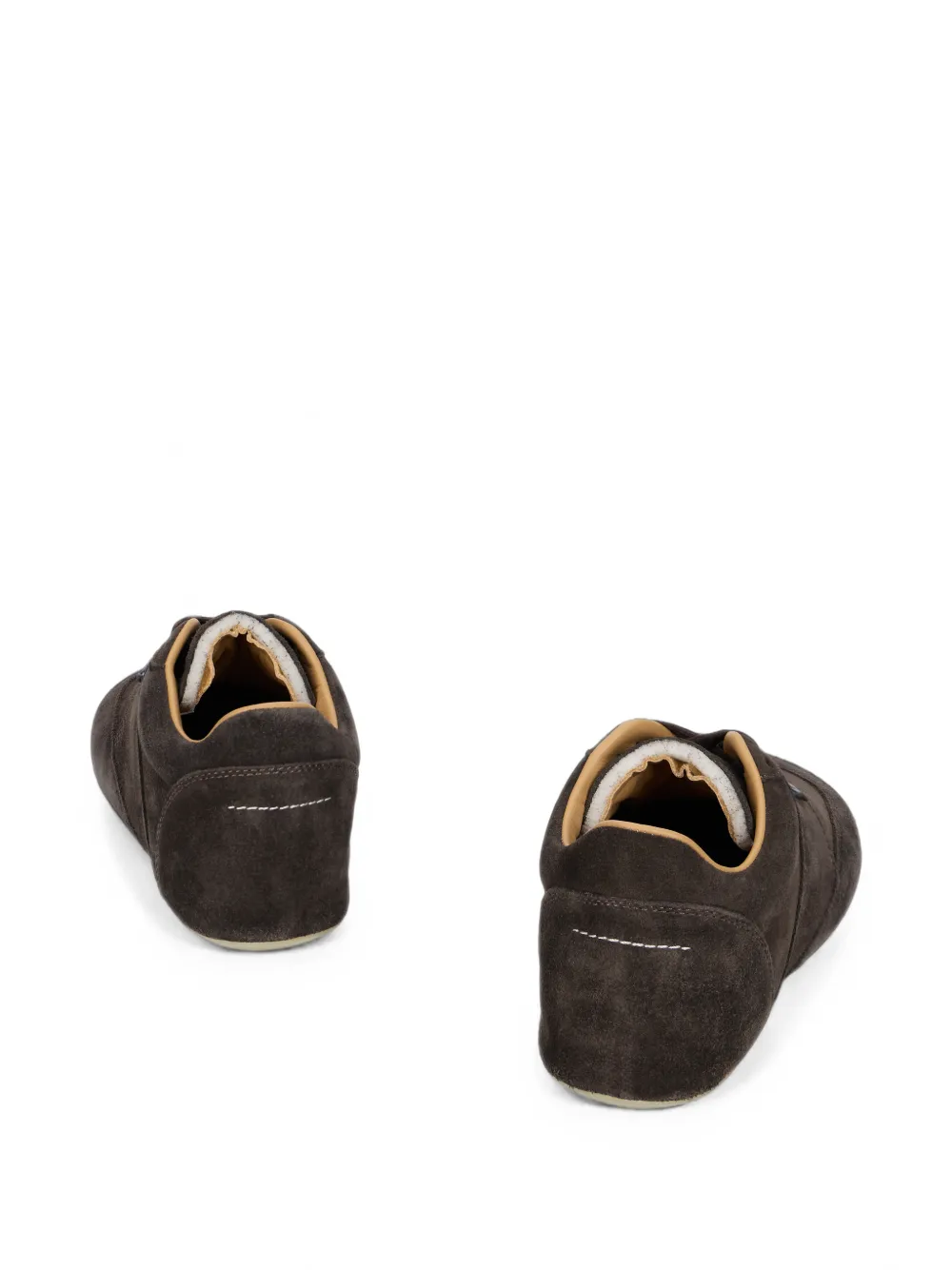 MM6 Maison Margiela lace-up suede sneakers Bruin
