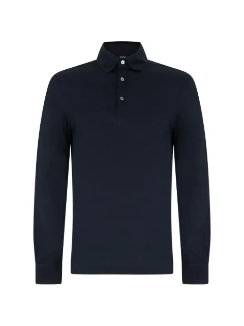Zegna playera tipo polo manga larga