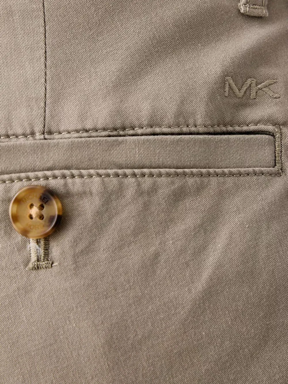 Michael Kors Chino van katoenblend met slim-fit Beige