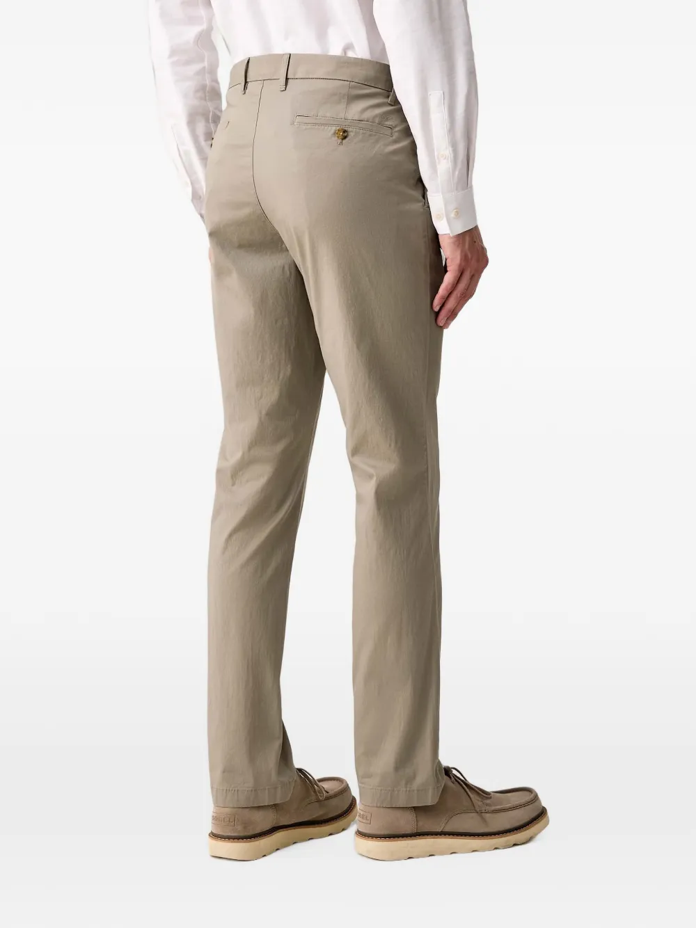Michael Kors Chino van katoenblend met slim-fit Beige
