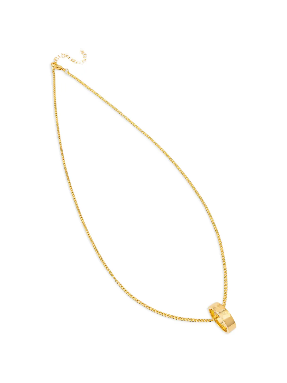 MM6 Maison Margiela numeric-engraved ring-pendant necklace - Oro