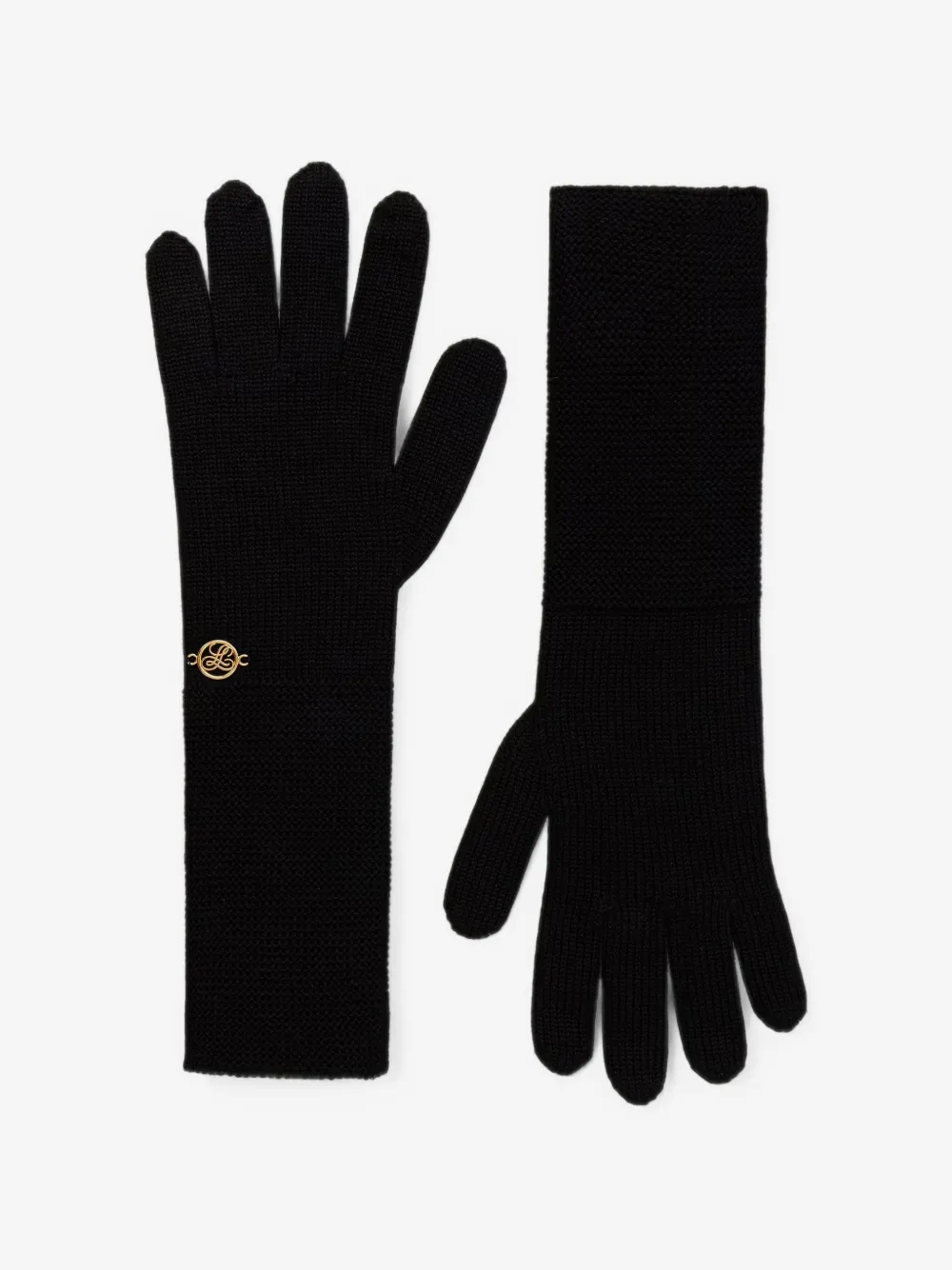 Marcatore logo-plaque knitted gloves