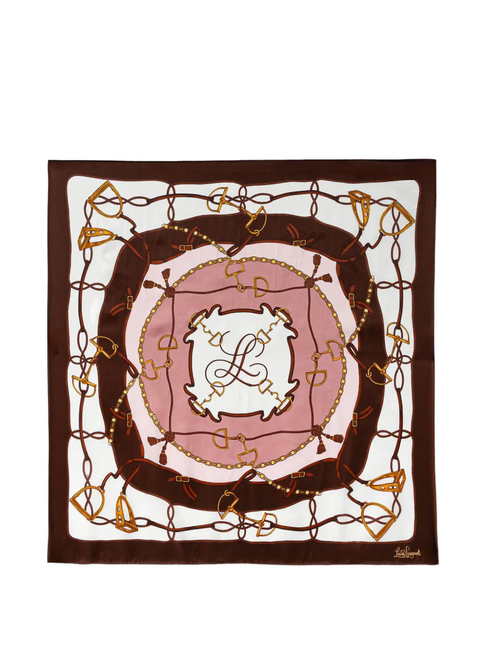 LUISA SPAGNOLI Roboamo equestrian-print square scarf - Bianco