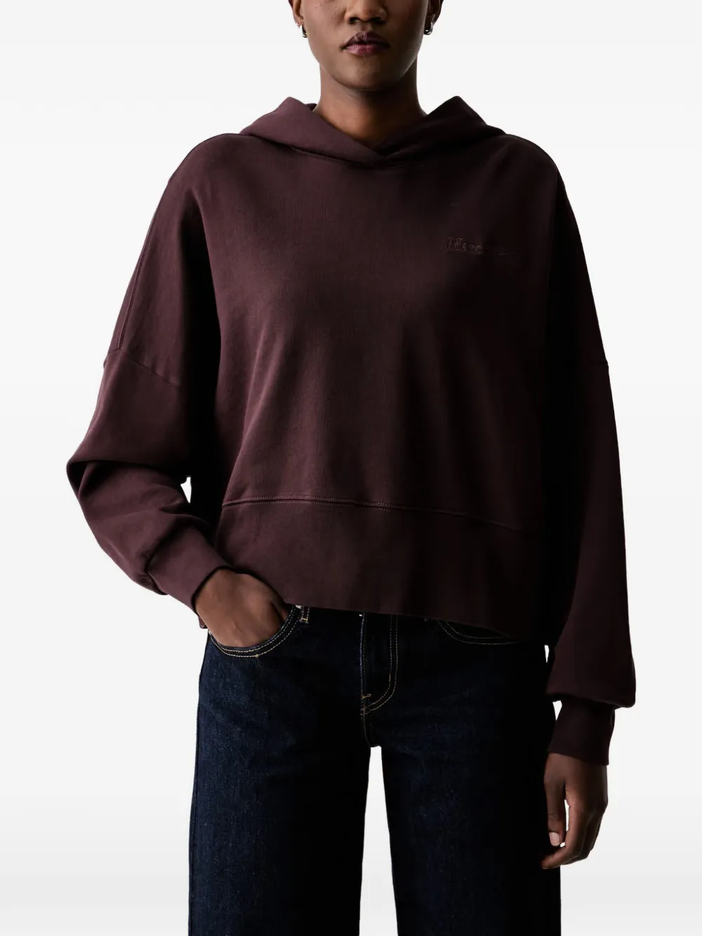 Marc O'Polo logo-embroidered hoodie - Rosso