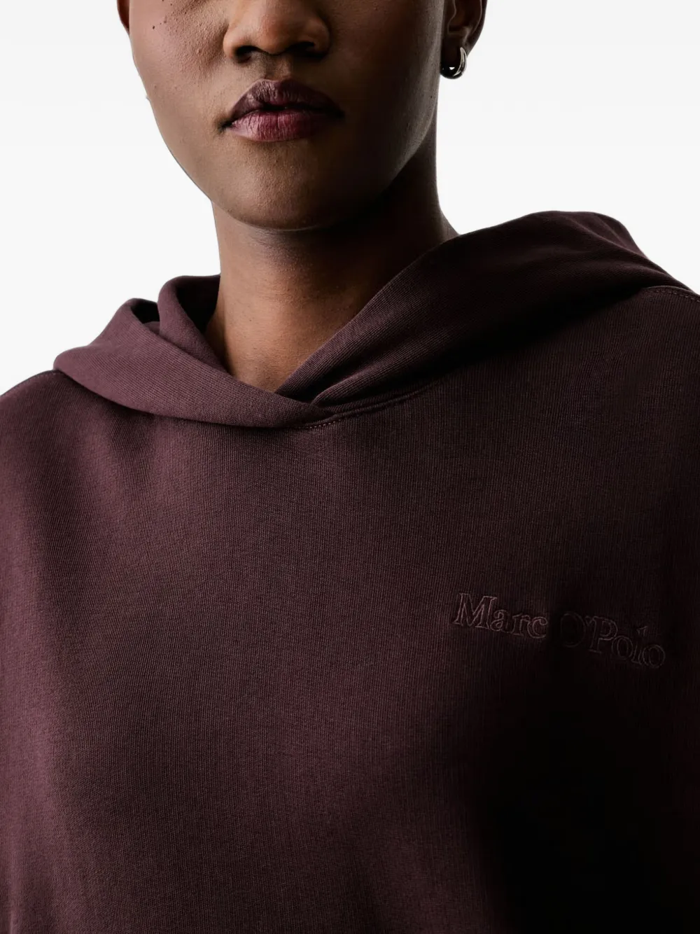 Marc O'Polo Hoodie met geborduurd logo Rood