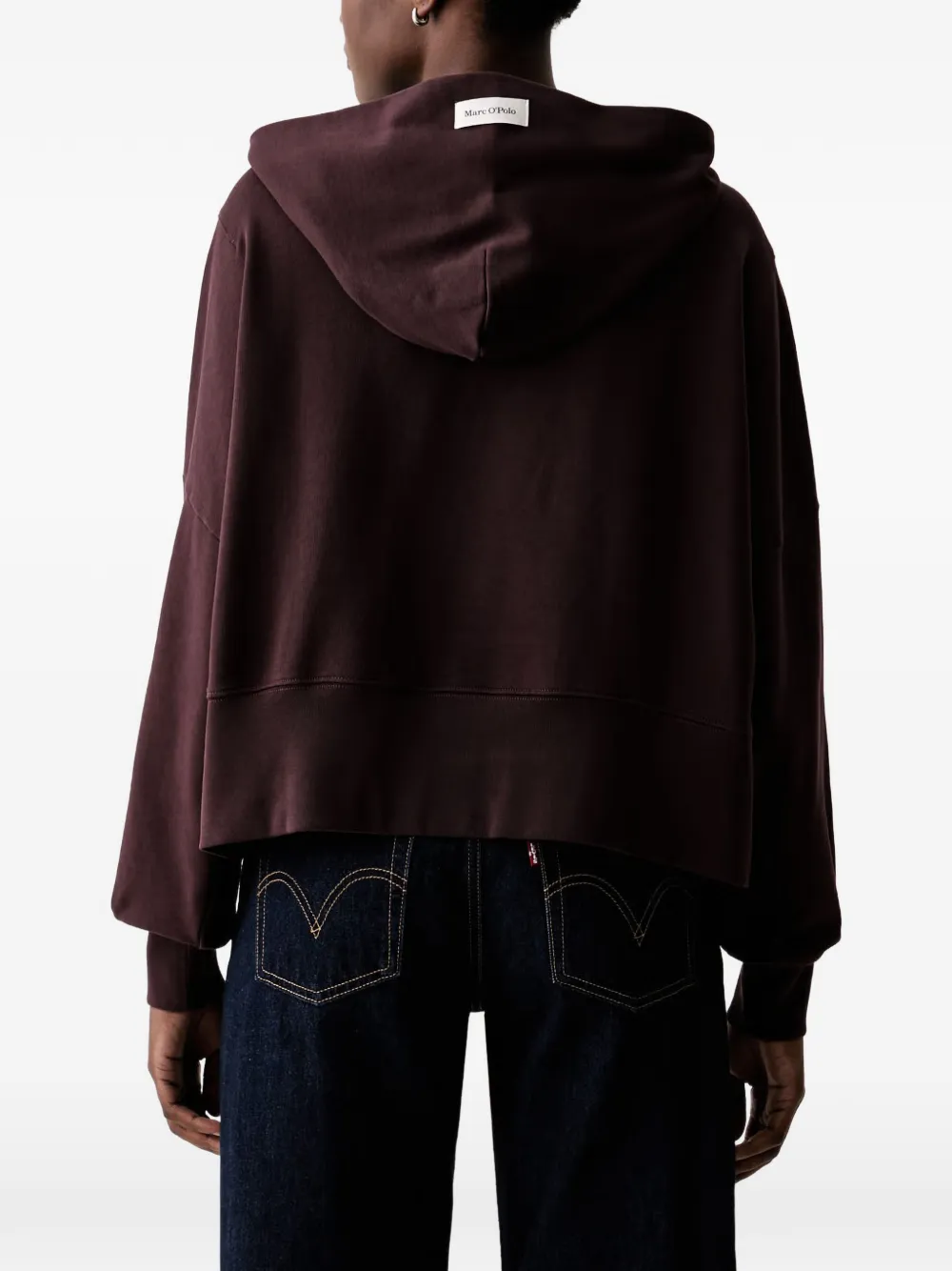 Marc O'Polo Hoodie met geborduurd logo Rood