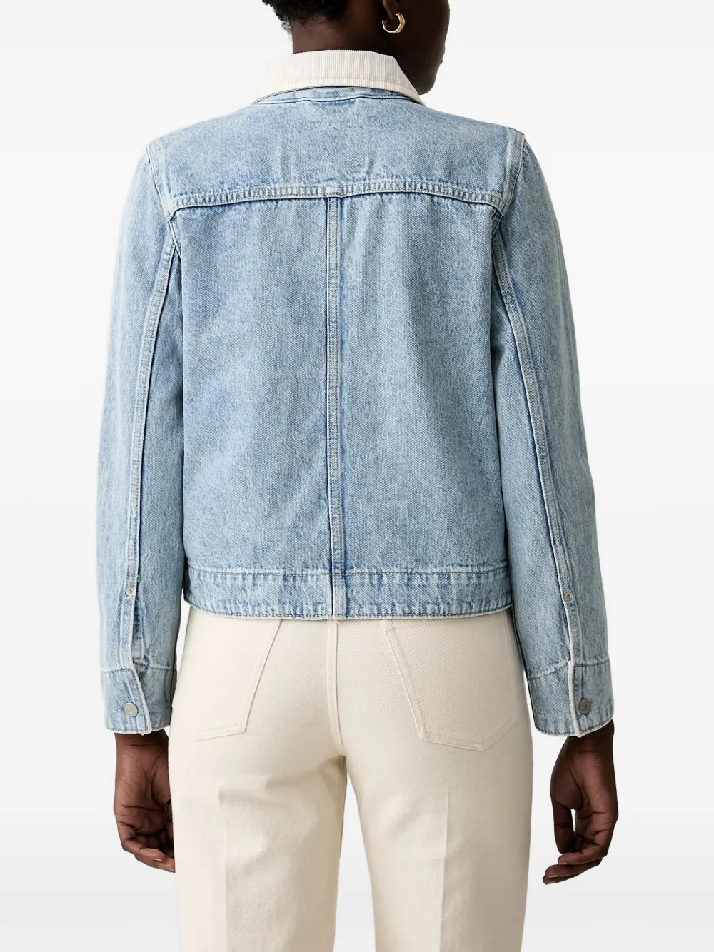 Levi's Utility corduroy-collar denim jacket Blauw