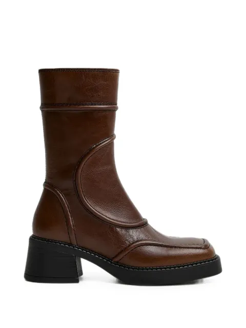 Miista Malene panelled square-toe boots