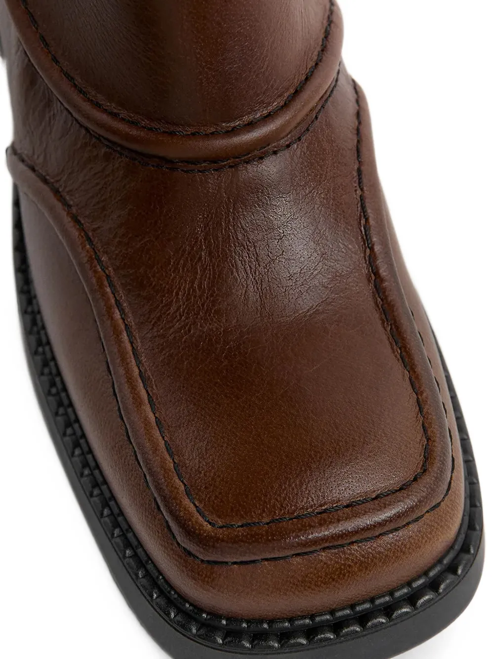 Miista Malene panelled square-toe boots Bruin