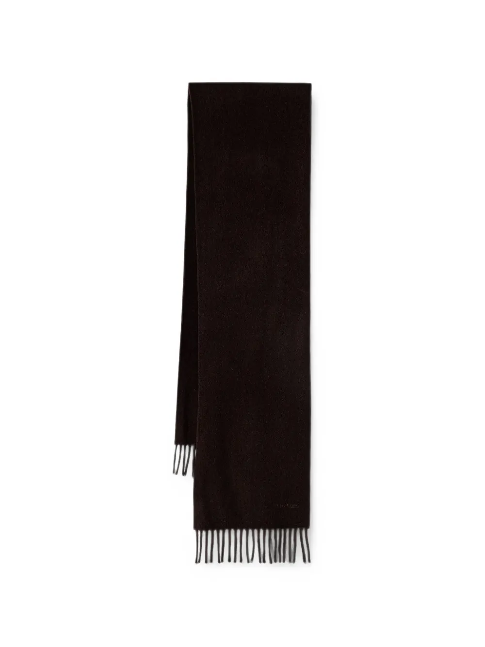 Max Mara fringed wool scarf - Marrone