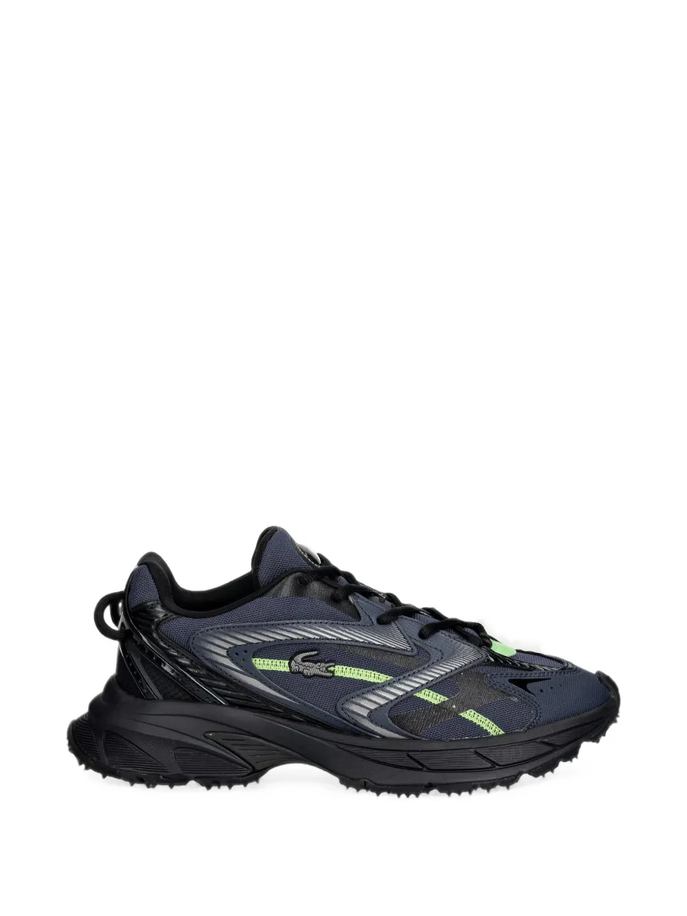 Lacoste L003 Neo Shot UTL logo-patch panelled sneakers Blauw