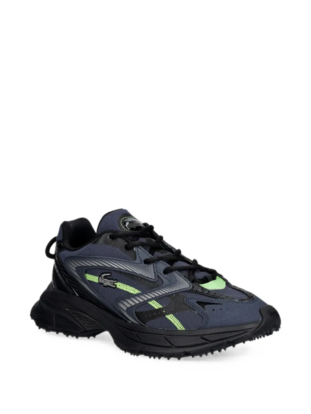 Lacoste L003 Neo Shot UTL logo-patch panelled sneakers Blauw