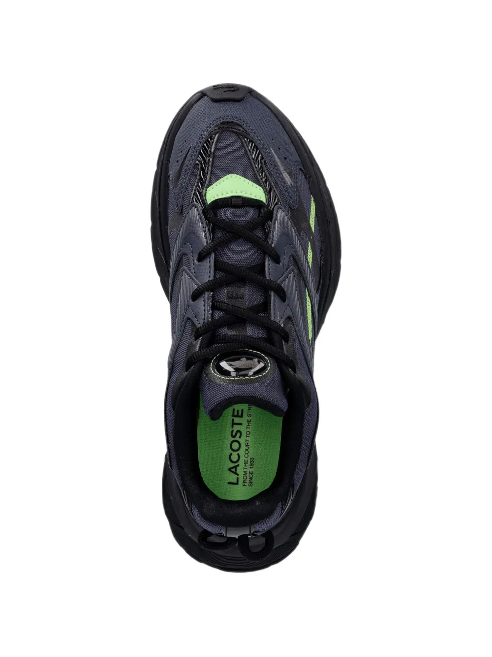 Lacoste L003 Neo Shot UTL logo-patch panelled sneakers Blauw