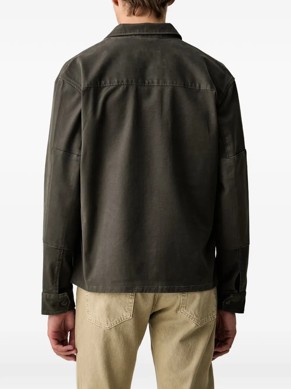 Marc O'Polo Shirtjack met klepzak en lange mouwen Bruin