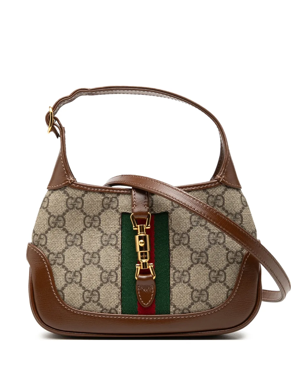 Gucci Pre-Owned 2016-2026 Mini GG Supreme Web Jackie 1961 crossbody bag - Toni neutri