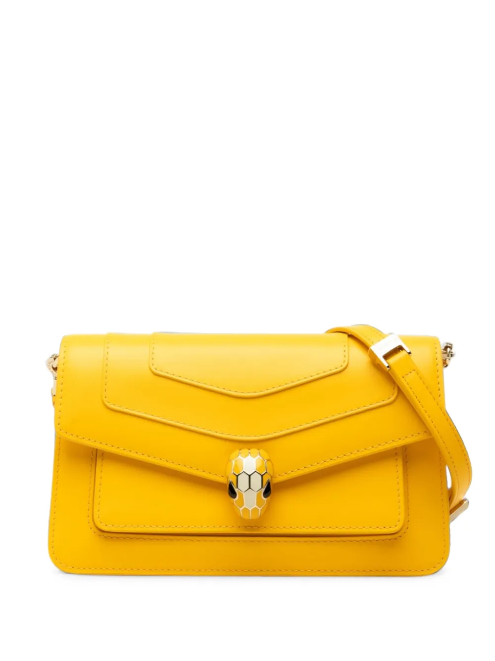 Bvlgari Pre-Owned 2011 Calfskin Serpenti Forever East West shoulder bag - Gelb