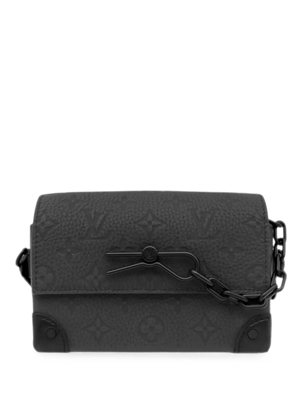Louis Vuitton Pre-Owned Portafoglio a tracolla Steamer Wearable in pelle Taurillon con monogramma 2021-2026 - Nero