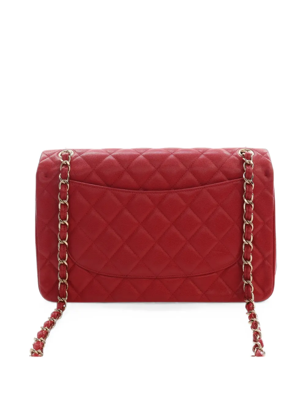 CHANEL Pre-Owned 2019 Jumbo Classic Caviar Double Flap shoulder bag - Rot