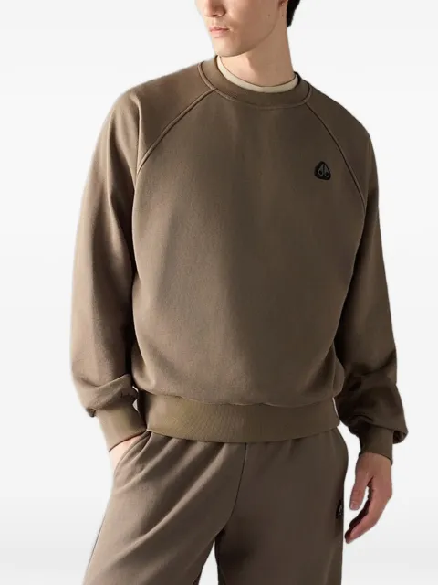 Moose Knuckles Yul logo-patch raglan-sleeve sweatshirt