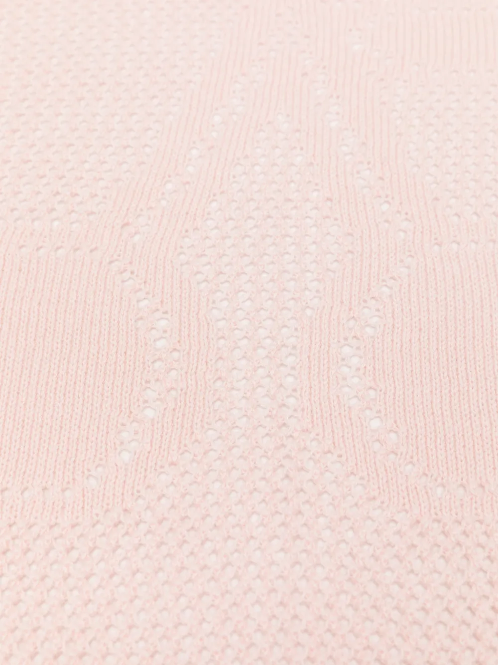 Bonpoint Pointelle gebreide sjaal met kersen-intarsia Roze