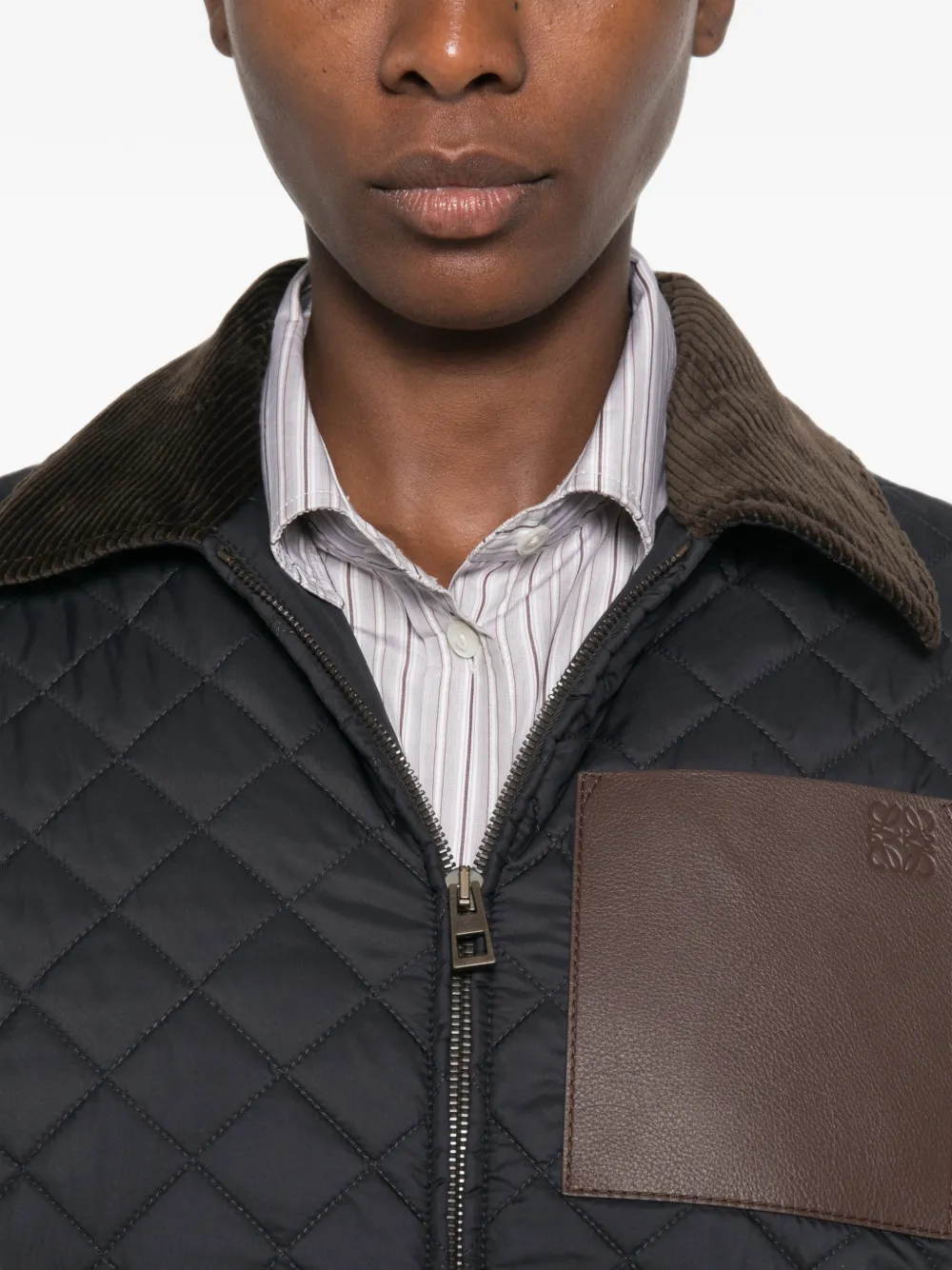 LOEWE Kort jack van technische stof Blauw
