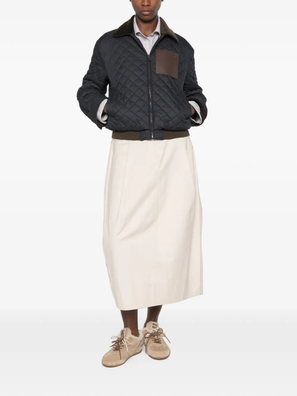 LOEWE Kort jack van technische stof Blauw