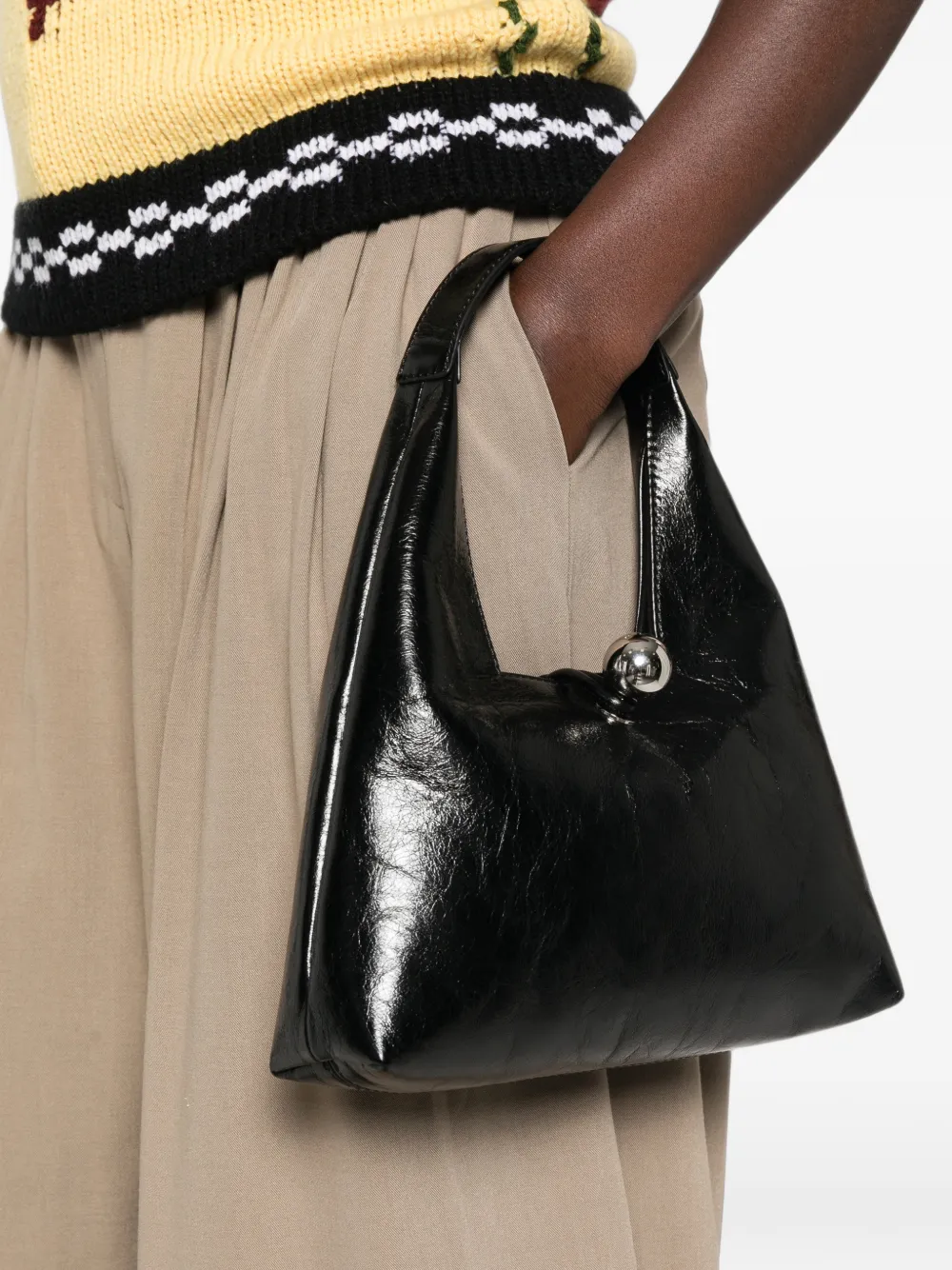 Marni Trapeze shopper met bolsluiting Zwart