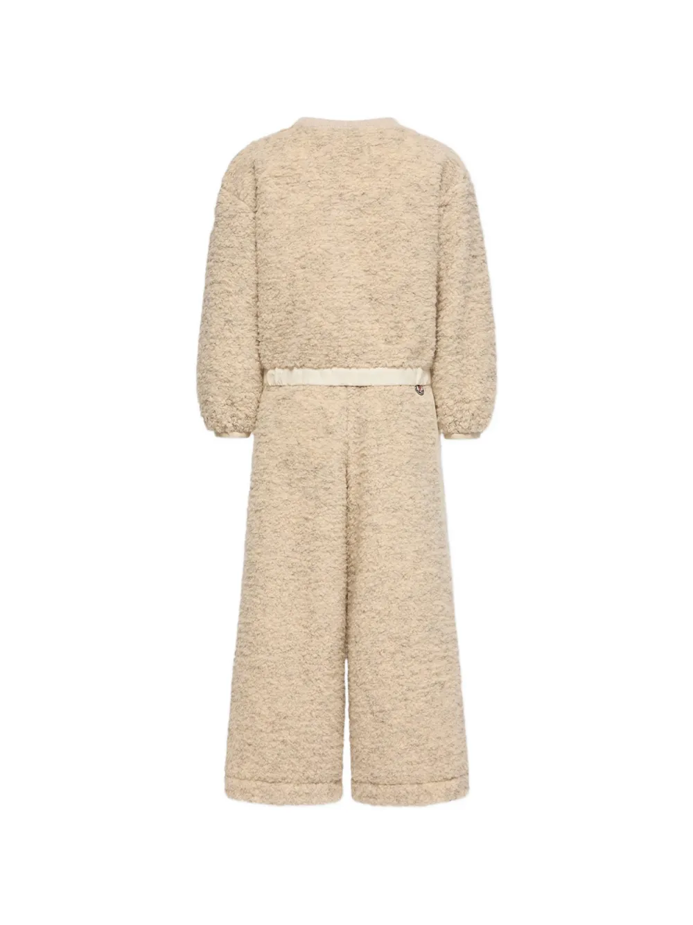 Moncler Enfant Teddy trainingspak met logo-patch Beige