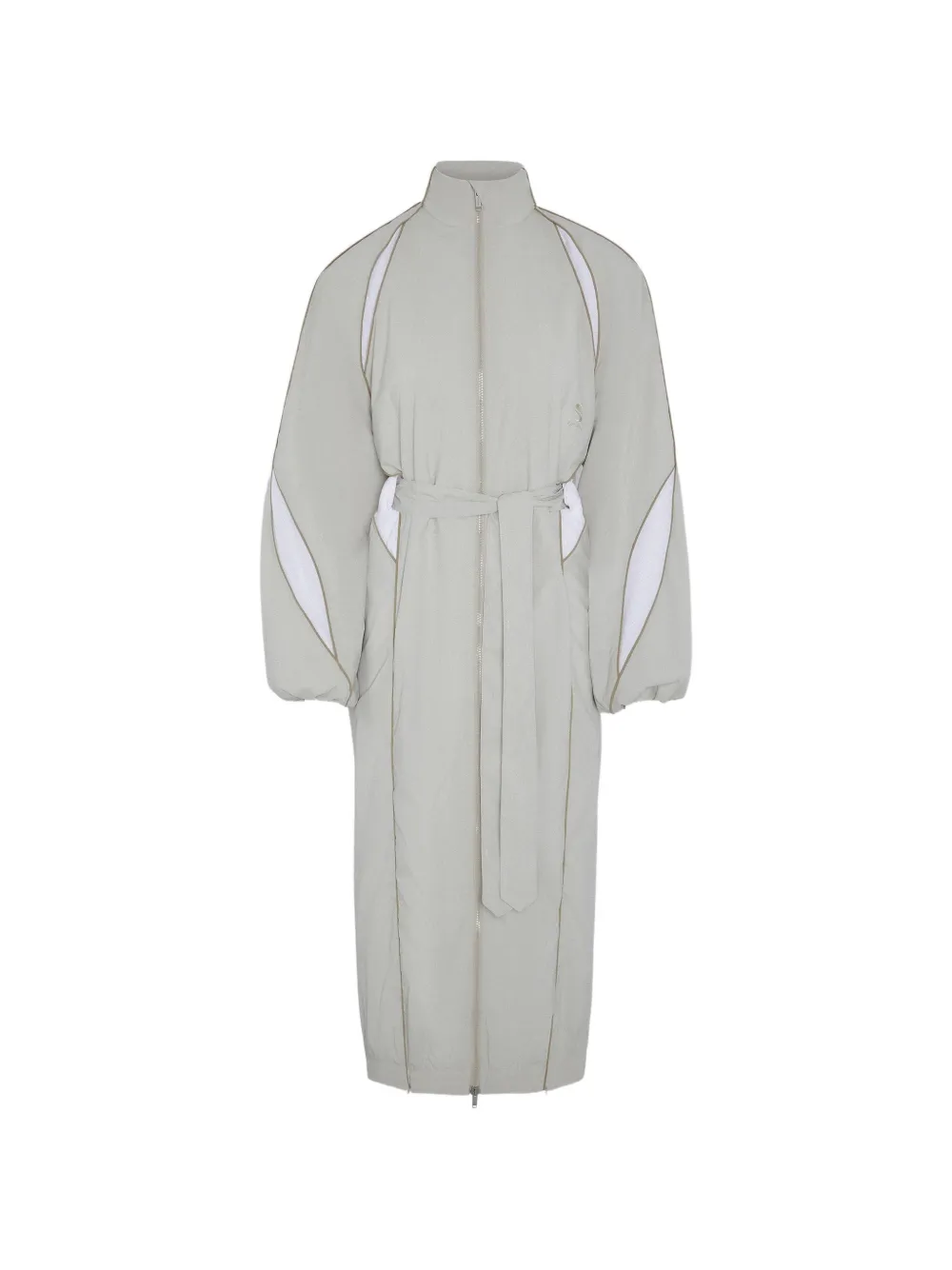 Srvc Studio Slash Zip-fastening Coat In Gray
