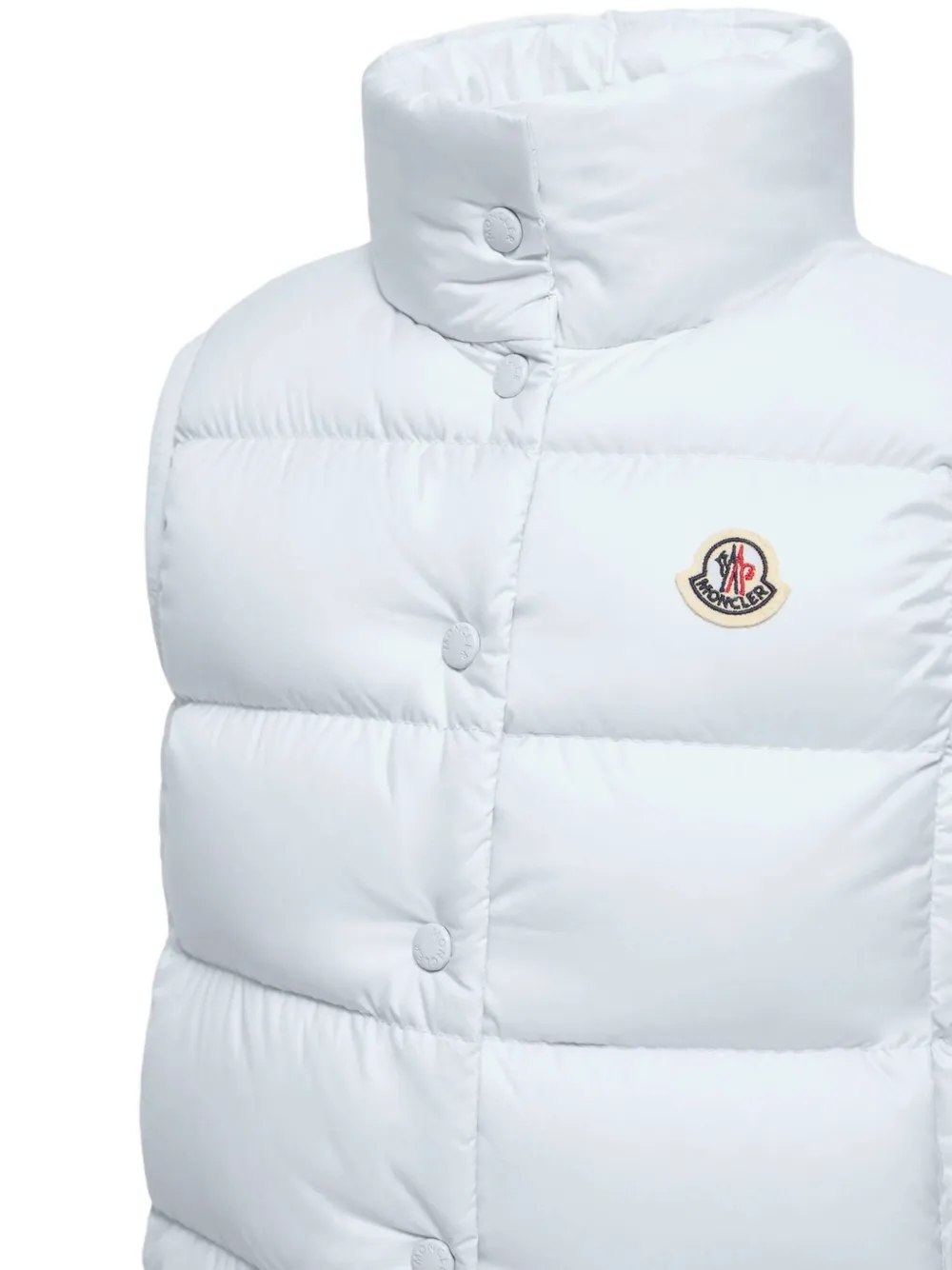 Moncler Enfant Badia quilted logo-patch gilet Blauw