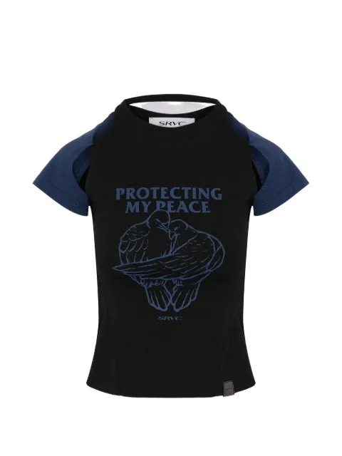 SRVC Studio Protecting My Peace カットアウト Tシャツ