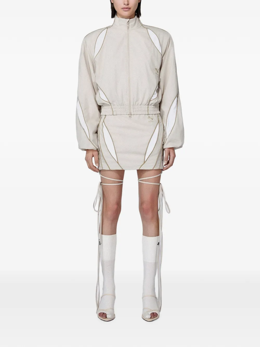 Srvc Studio Slash Zip-fastening Jacket In Gray