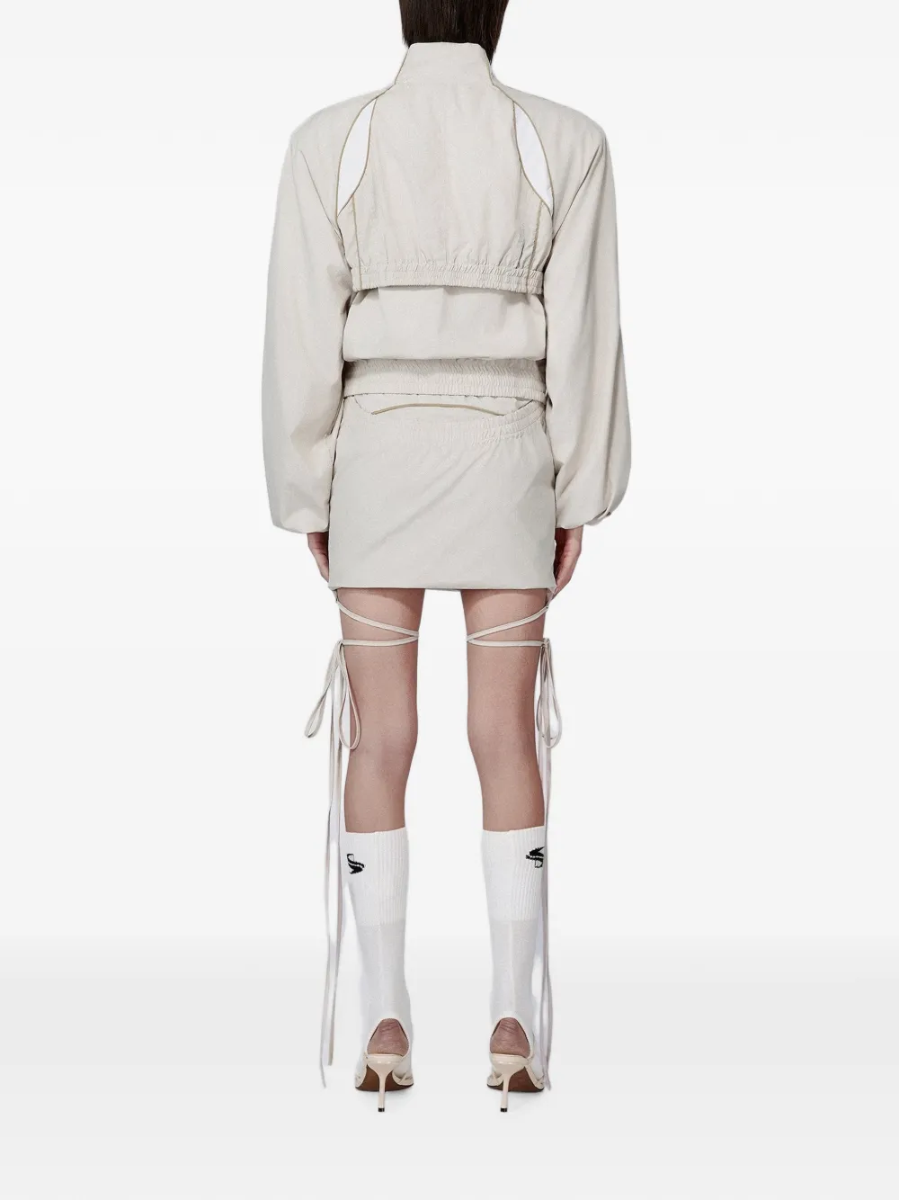 Srvc Studio Slash Zip-fastening Jacket In Gray