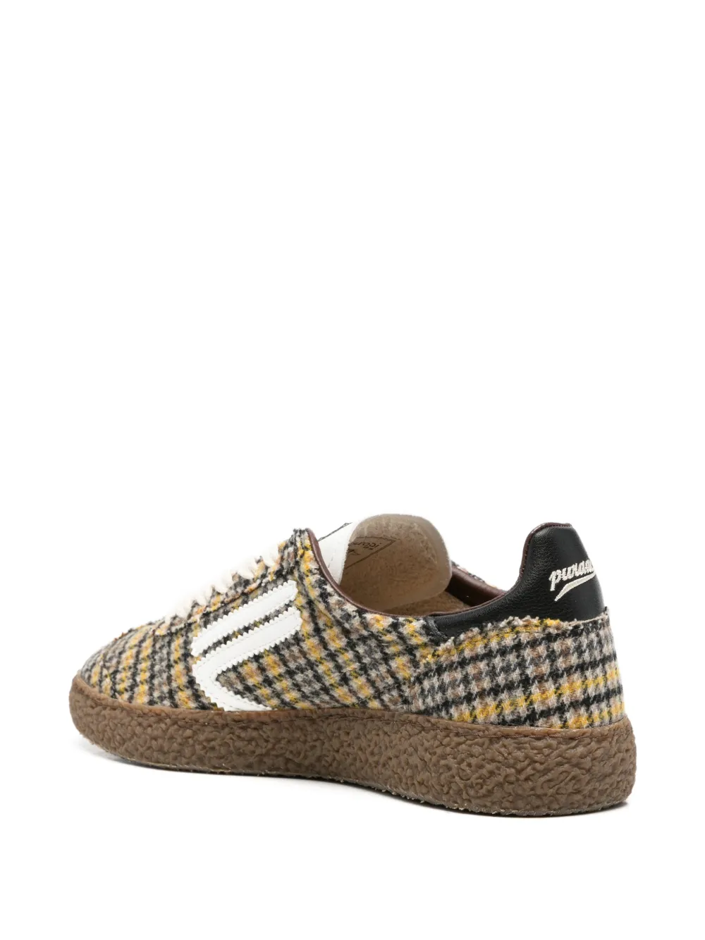 Puraai check-pattern sneakers Geel