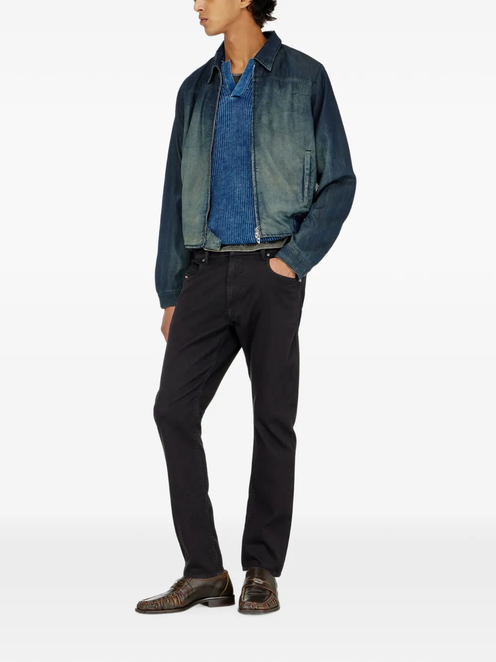 Diesel regular waist 2032 D-Krooley-BW Joggjeans Zwart