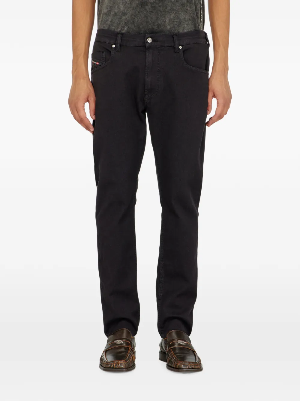 Diesel regular waist 2032 D-Krooley-BW Joggjeans Zwart