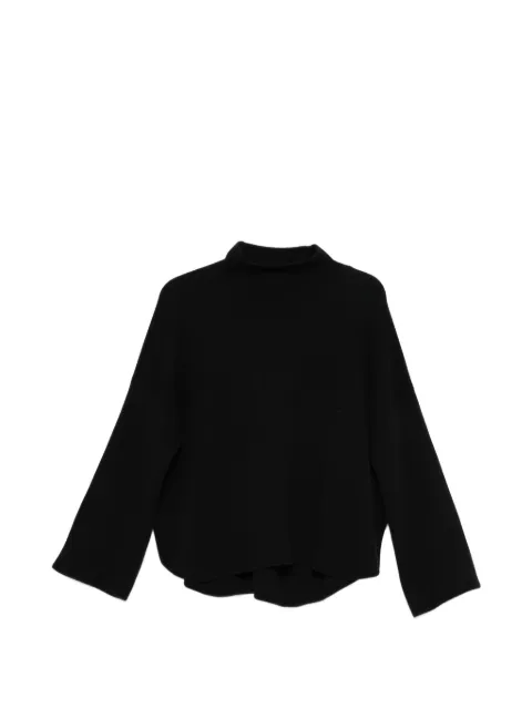 Allude high-neck wide-sleeve sweater