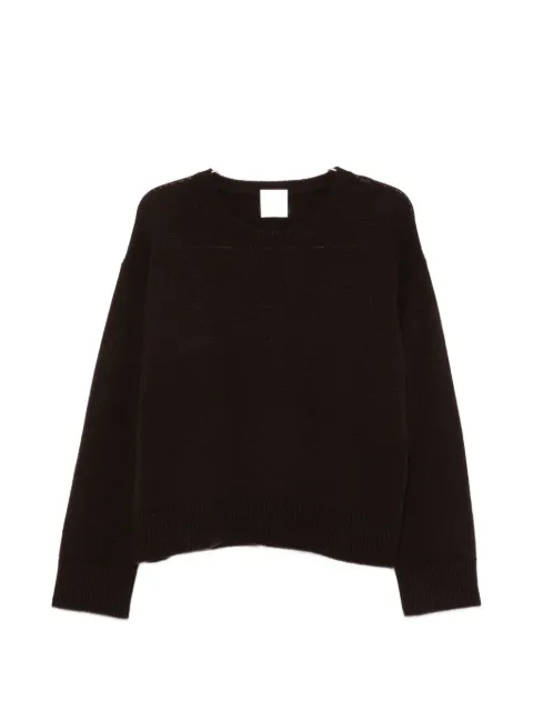 Allude jersey con ribete de canalé y cuello redondo
