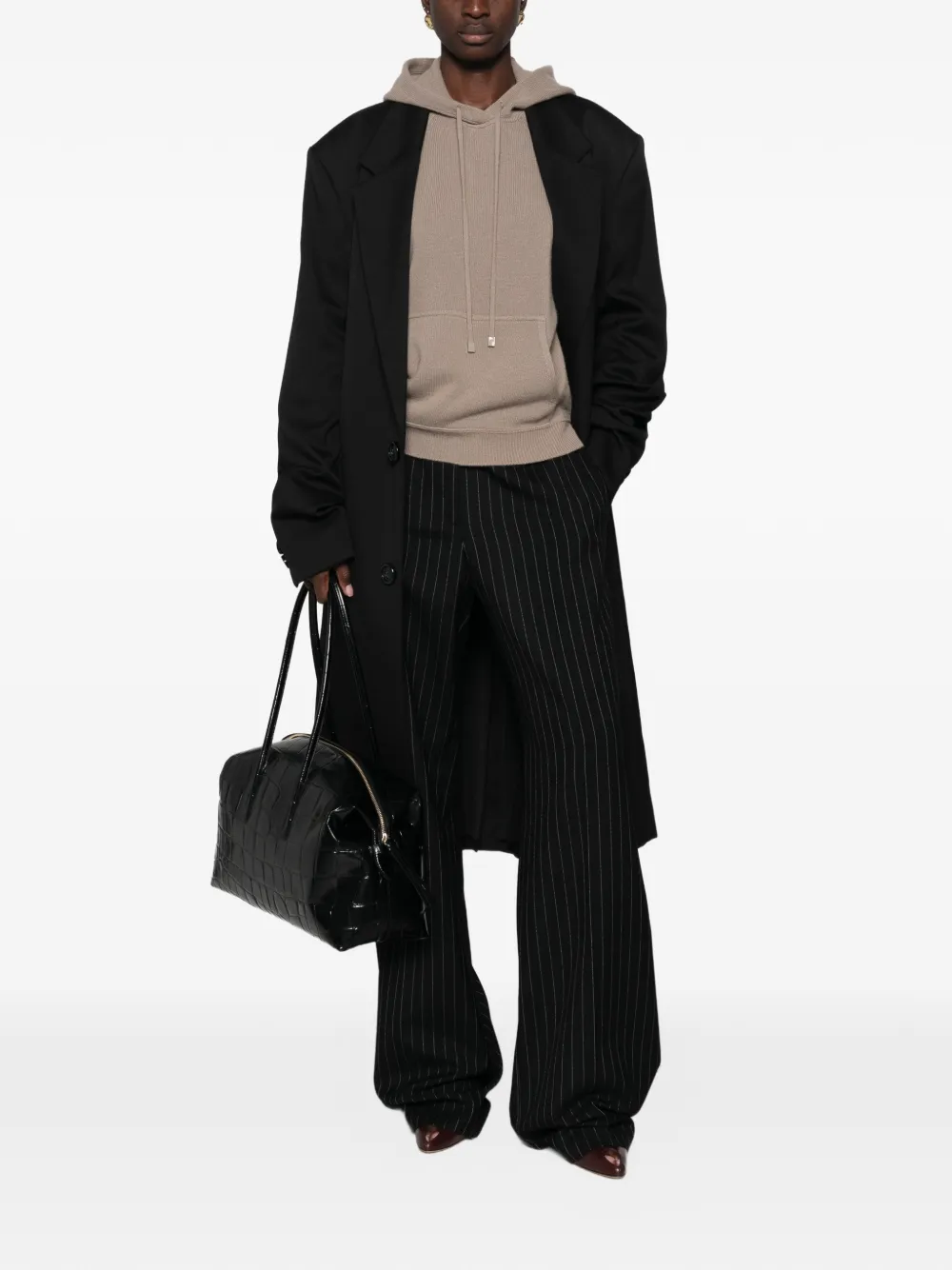 TOM FORD Trui met trekkoord en buidelzak Beige
